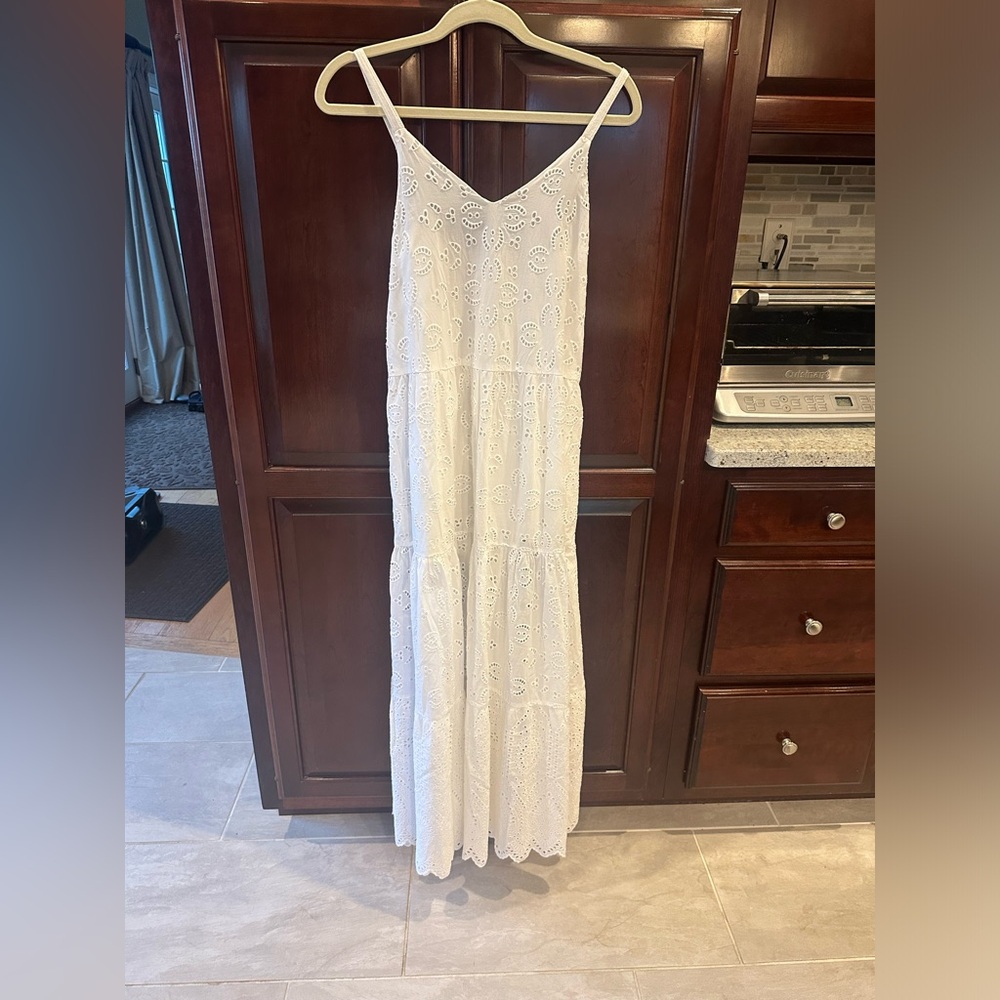Splendid white eyelet maxi dress xs